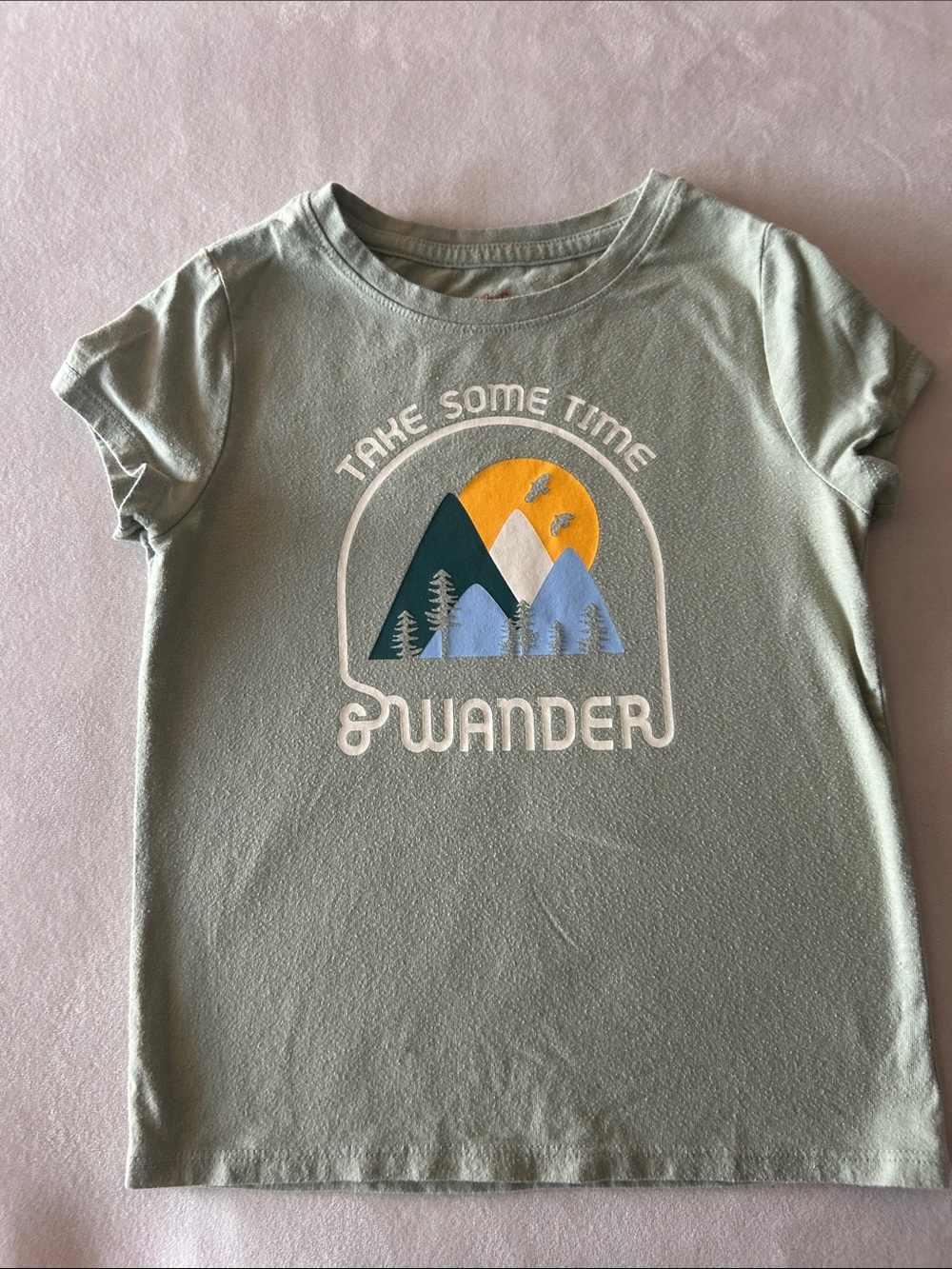 Cat & Jack Sage Green 'Take Some Time - Wander' Short Sleeve Tee